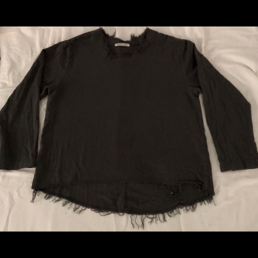 Black Crane Charcoal Gray Top